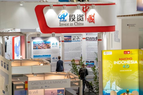 First day at Hannover Messe 2022, industrial trade fair, after a 2-year corona break, exhibition