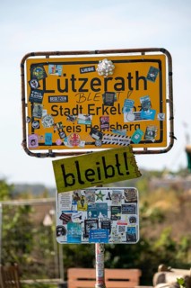 The village of Lützerath at the Garzweiler II open-cast lignite mine, the last buildings of the