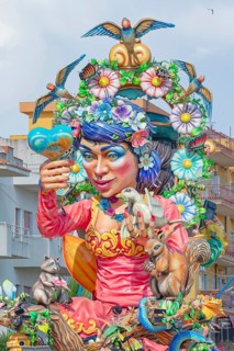 Carnival floats, Sciacca, Agrigento district, Sicily, Italy, Europe