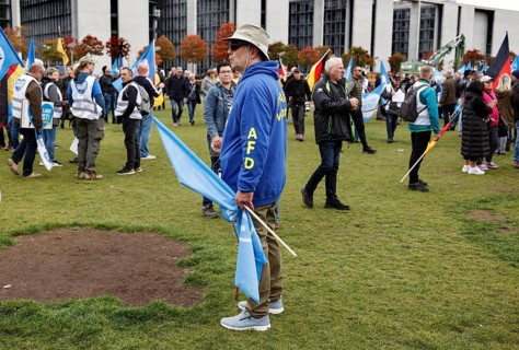 AfD supporters protest against government policy in the energy crisis, Berlin, 8 October 2022