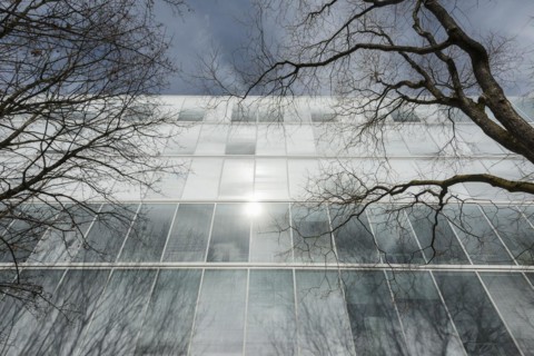 Modern architecture, office building, architects Sejima & Nishizawa (SANAA), Novartis Campus,