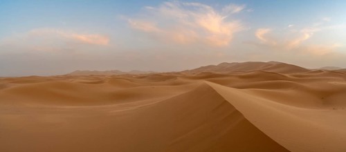 Sunset in the desert, dunes, Erg Chebbi, Sahara, Merzouga, Morocco, Africa