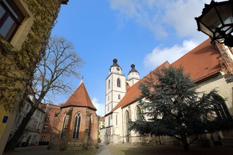 St Mary Town Church and Corpus Christi Chapel, Luther City Wittenberg, Saxony Anhalt, Germany,