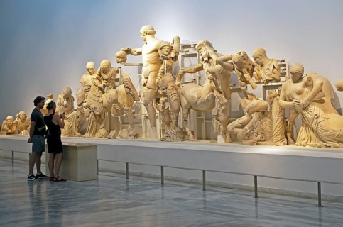 Statues of the Temple of Zeus in the Museum of the Archaeological Site of Olympia, UNESCO World