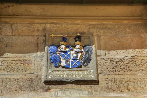 Coat of arms, Varbüler Castle, Hemmingen Castle, former seat of the Barons of Varnbüler, main