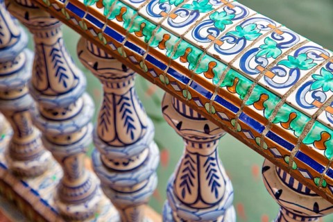 Plaza de Espana, Seville, Architectural details and ornaments