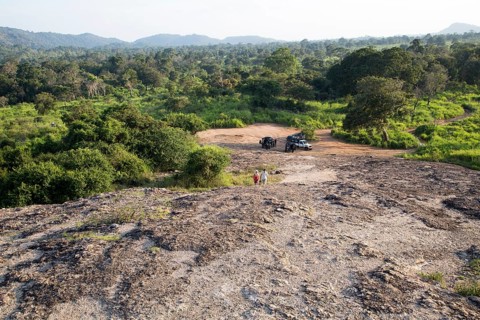 Landscape overview Hurulu Eco Park biosphere reserve, Habarana, Anuradhapura District, Sri Lanka,