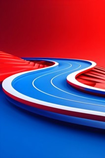 Series of vertical staggered lines suggesting the rhythm and speed of cyclists at olympic games,