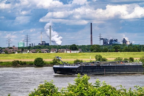 Hüttenwerke Krupp-Mannesmann, HKM in Duisburg-Hüttenheim, 2 blast furnaces, coking plant,