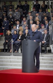 Olaf Scholz (SPD), Federal Chancellor, during the appreciation of the Mali missions, closing