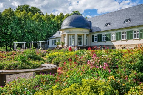 Palais garden in the spa gardens, spa town of Bad Pyrmont, Lower Saxony state spa, Emmer, Emmertal,