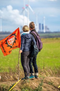 Protest action against the demolition of the village of Lützerath in the Rhenish lignite mining