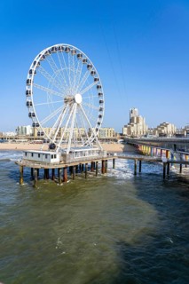 The pier and Ferris wheel at the Scheveningen stand, Skyline, Netherlands