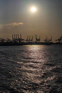 Port of Hamburg, HHLA Container Terminal Burchardkai, Athabaskakai, on the Elbe, Hamburg, Germany,
