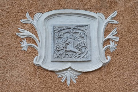 Coat of arms at Betzenstein Castle, Betzenstein, Upper Franconia, Bavaria, Germany, Europe
