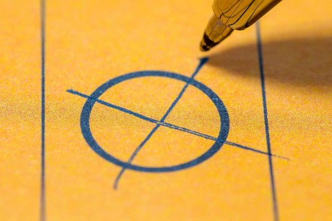 Ballot paper, ballot paper, ballot cross, circle, cross, ticked, biros