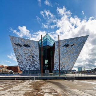 Titanic Belfast Visitor Centre, museum, modern architecture, architect Eric Kuhne, Titanic Quarter,