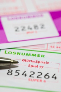 Ticket, lottery, betting slip, GlücksSpirale, Spiel 77, SUPER 6, biros