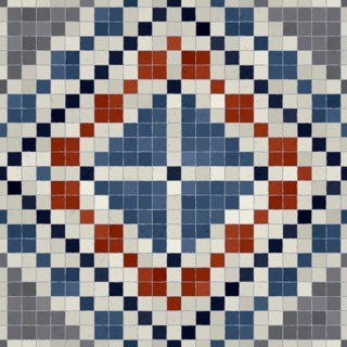Mosaic tiles background, seamless vector pattern