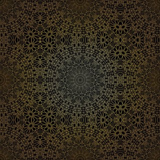 Geometric gold lace seamless pattern. Arabic tile lattice vector background.