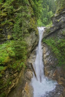 Upper waterfall in the Raggaschlucht gorge, Flattach, Carinthia, Austria, Europe