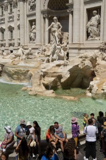 Palazzo Poli, also Palazzo Conti, Trevi Fountain, Fontana di Trevi, Rome, Italy, Europe