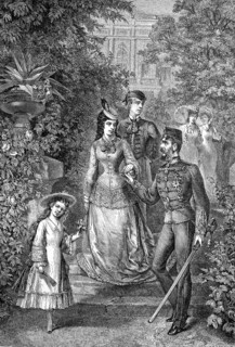 The imperial family of Austria on summer holiday, Archduchess Marie Valerie, Empress Elisabeth,