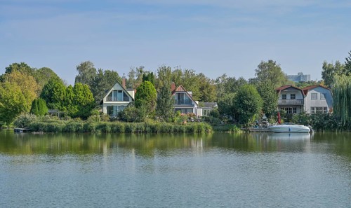 Residential buildings, villas, Grimnitzsee, Spandau, Berlin, Germany, Europe