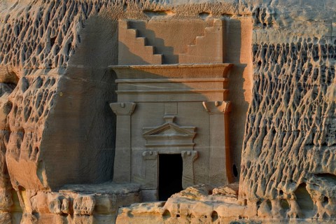 Nabataean Tomb at Djabal Al-Khraymat, Hegra or Madain Salih, AlUla Region, Medina Province, Saudi