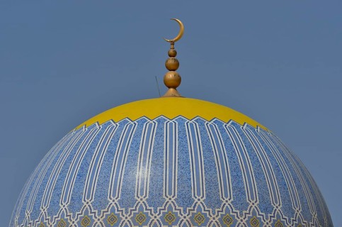 Dome of the Great Mosque of Taqah, Dhofar Region, Orient, Oman, Asia