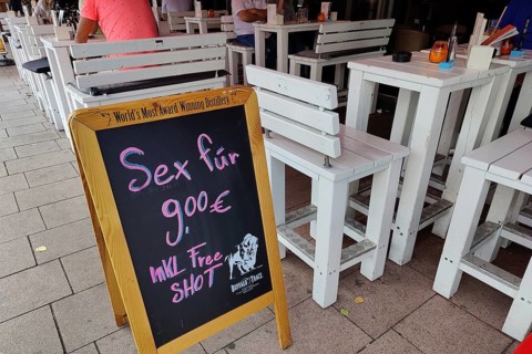Sex for 9 Euros, Reeperbahn, St. Pauli, Hamburg, Germany, Europe