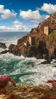 Ruined engine houses of Botallack Tin Mine, Near St Agnes, Cornwall