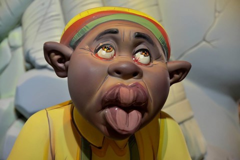 Falla character at the Fallas festival, Denia, Costa Blanca, Spain, Europe
