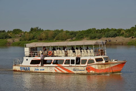 Sightseeing boat on the Nile, Kharthoum, Sudan, Africa