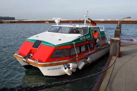 Dune ferry, Witte Kliff, landing stage, Düne Island, Germany, Europe