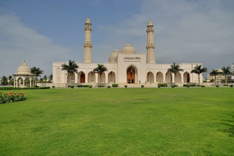 Sultan Qaboos Mosque, classical Medina architecture, Salalah, Orient, Oman, Asia