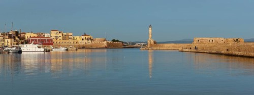 Venetian old town, Venetian harbour, Venetian lighthouse, boats, sailboats, fishing boats, blue