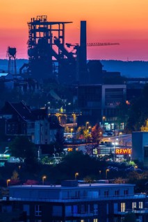 Former Phoenix-West blast furnace works in Dortmund-Hörde, Phoenix Park, monument, accessible,