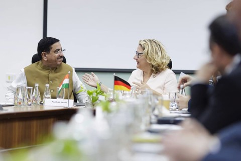 Svenja Schulze (SPD), Federal Minister for Economic Cooperation and Development meets Pralhad