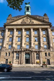 Building of the Düsseldorf district government, on Cecilienallee, administration building,