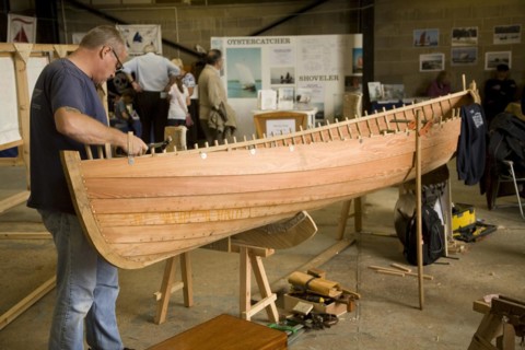 Display International Boatbuilding College at Maritime Day event, Woodbridge, Suffolk, England, UK
