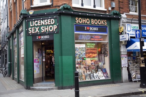 Licensed sex shop, Soho, London, England, UK