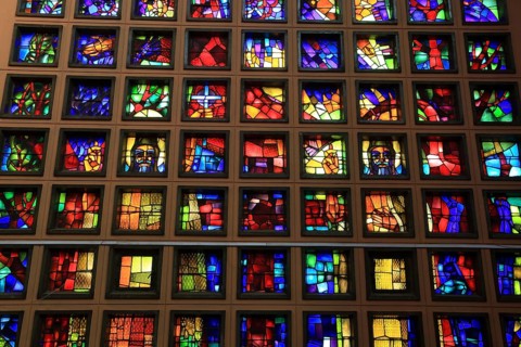 Europia District, Debre Lebanon, Lipanus Monastery, church windows, Ethiopia, Africa