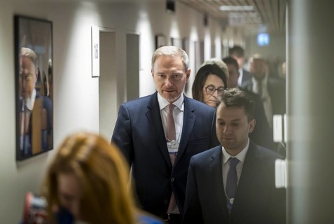 Christian Lindner (FDP), Federal Minister of Finance, photographed during his participation in the