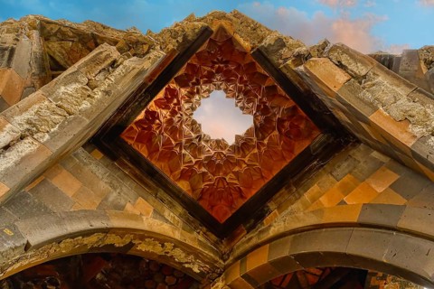 Church of the Holy Apostles, Inside, Ani Archaeological site, Kars, Turkey, Asia
