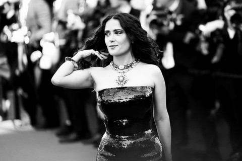 Cannes, France, 18.5.2024: Salma Hayek at the premiere of Emilia Perez on the red carpet of the