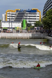 Surfing facility in the city centre of Rotterdam, Rif010, supposedly the world's first wave