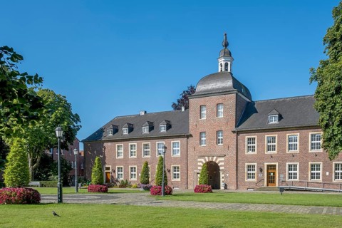Local court in the outer bailey of Ahaus Castle, Münsterland, North Rhine-Westphalia, Germany,