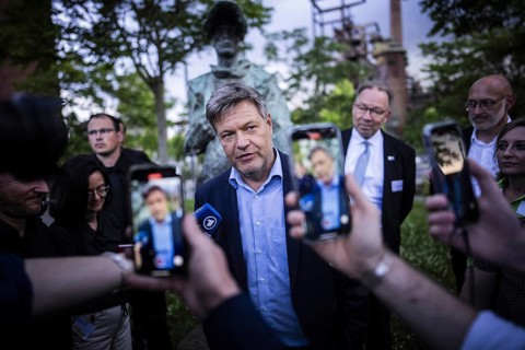 The Federal Minister for Economic Affairs and Climate Protection Robert Habeck (Alliance 90/The