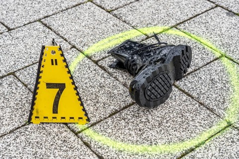 Re-enacted, fatal, accident with a car and a cyclist, at the North Rhine-Westphalia police,